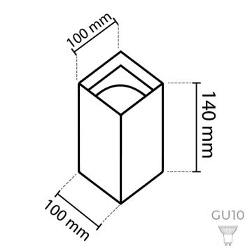 NOAS YL60-9150 VENEDİK 10x10x14 cm Siyah-Bakır Sıva Üstü Spot Kasası