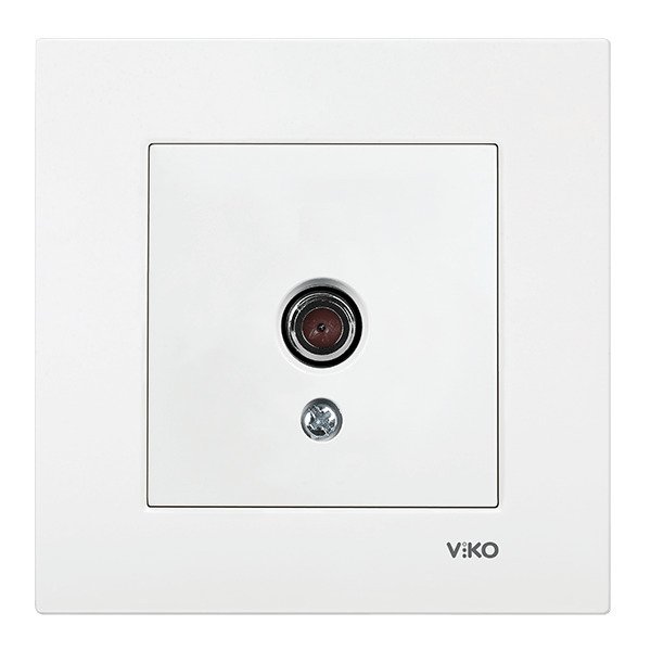 VİKO Karre/Meridian 90967059-60 TV Prizi (8-12dB - Geçişli) [Beyaz]