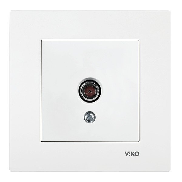 VİKO Karre/Meridian 90967049 TV Prizi (Dirençsiz) [Beyaz]