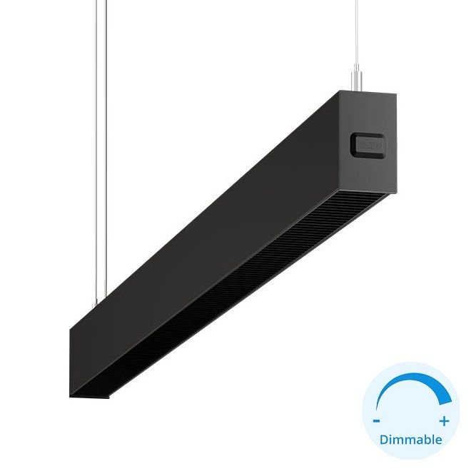 GOYA GY 8054-150 Siyah Kasa 42 Watt 150 cm Kamaşma Önleyicili DİMLİ Lineer Sarkıt Avize