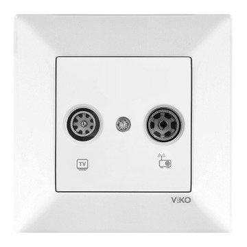 VİKO Karre/Meridian 90967021 TV-Radyo Prizi (Sonlu) [Beyaz]