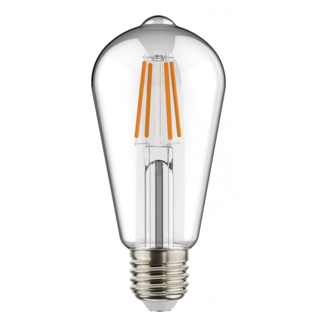 K2 GLOBAL KES505 6 Watt ST64 Şeffaf Camlı LED Rustik Armut Ampul