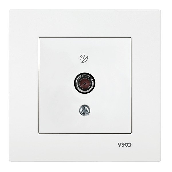 VİKO Karre/Meridian 90967009 Uydu Prizi (F Konnektörlü - Sonlu) [Beyaz]