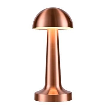 MOLLED MOL8090 3 Watt Dimli ve Dokunmatik, Şarjlı Mat Rose Bakır LED Masa Lambası - 4 Işık Renkli (Beyaz + Ilık Beyaz Gün Işığı + Sarı)