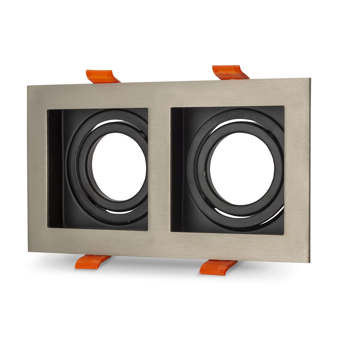 NOAS YL60-2362 Amazon Sıva Altı Saten-Siyah İkili Spot Kasası (Metal)