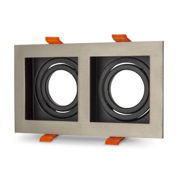 NOAS YL60-2362 Amazon Sıva Altı Saten-Siyah İkili Spot Kasası (Metal)