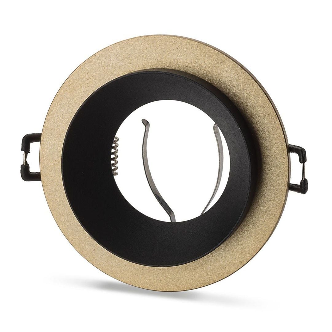 NOAS YL60-1012 DİCLE Sıva Altı Mat Gold-Siyah Yuvarlak Spot Kasası (Metal)