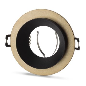 NOAS YL60-1012 DİCLE Sıva Altı Mat Gold-Siyah Yuvarlak Spot Kasası (Metal)