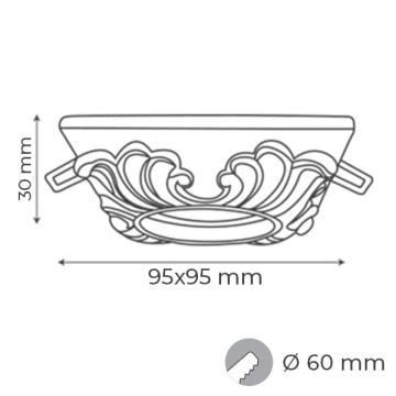 goldX ZE660 Gold-Beyaz Kare Dekoratif Spot Kasası