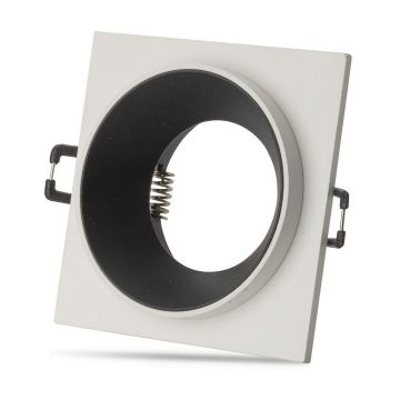 NOAS YL60-1310 TUNA Sıva Altı Beyaz-Siyah Yuvarlak Spot Kasası (Metal)