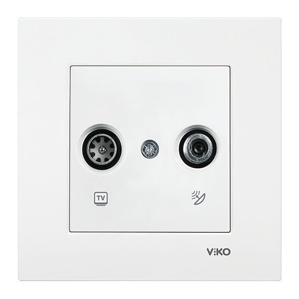 VİKO Karre/Meridian 90967085 Uydu Prizi (TV-SAT - Sonlu) [Beyaz]