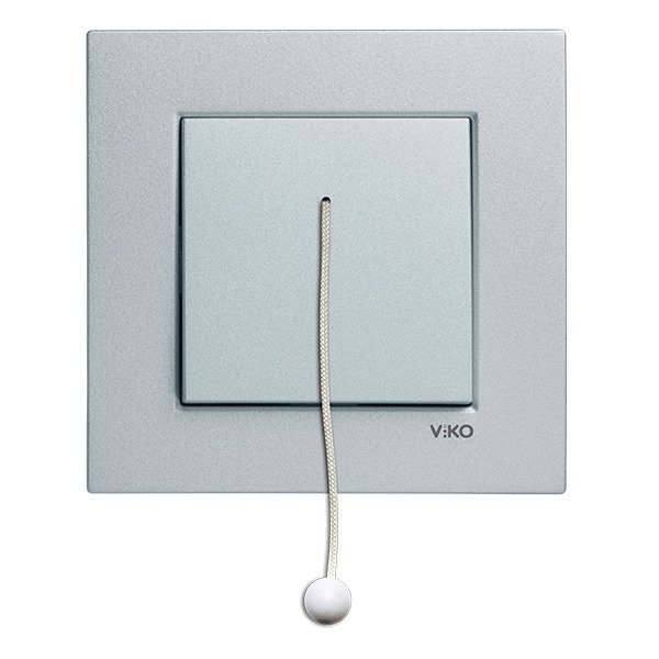 VİKO Novella/Trenda 92105018 İpli Acil Uyarı Butonu (Mekanizma & Düğme) [Gümüş]