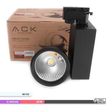 ACK AD30-14731 40 Watt Siyah Kasa LED Ray Spot - OSRAM LED & OSRAM/PHILIPS Driver - Beyaz Işık (6500K)