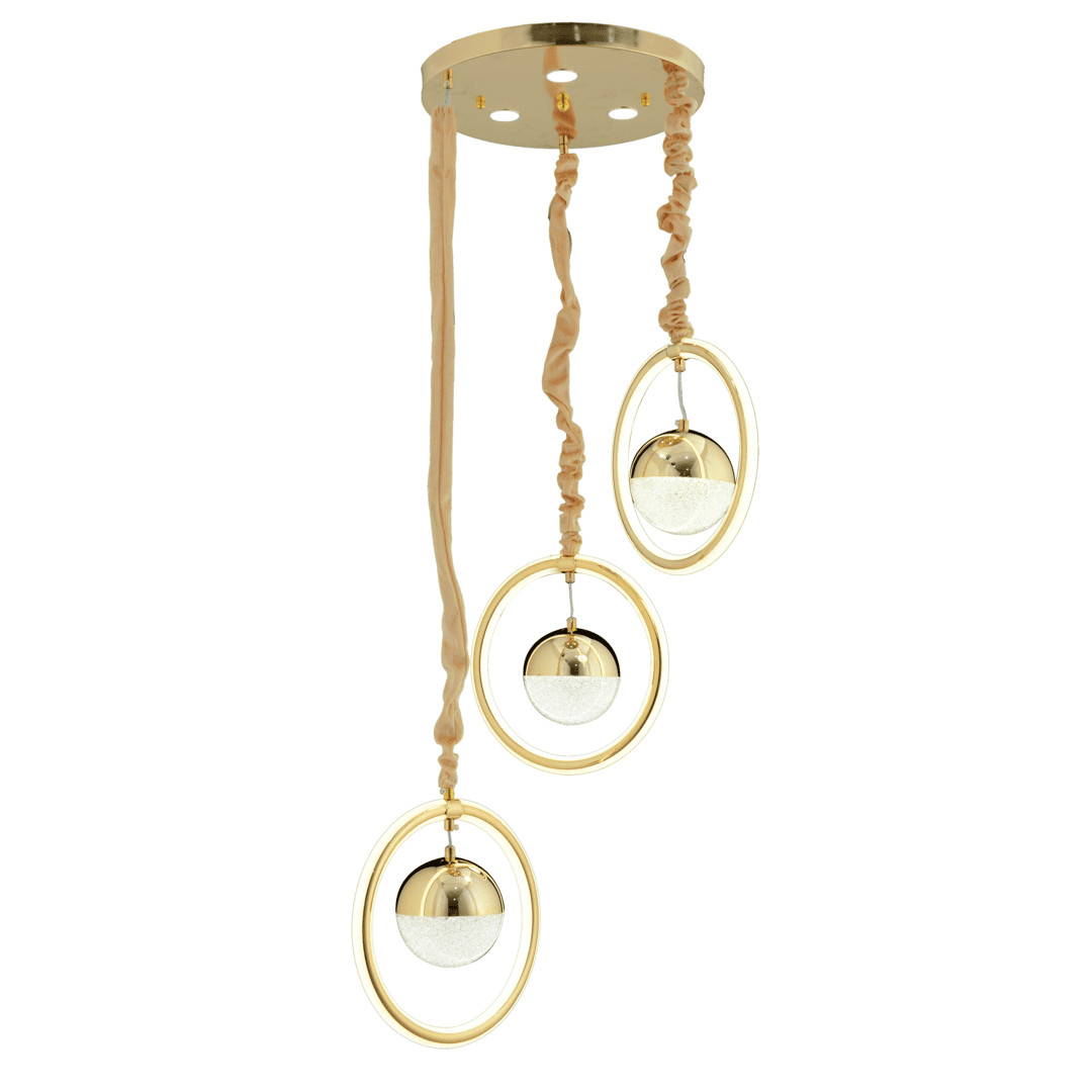 CL-590-3 Üçlü Gold LED Avize