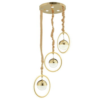 CL-590-3 Üçlü Gold LED Avize