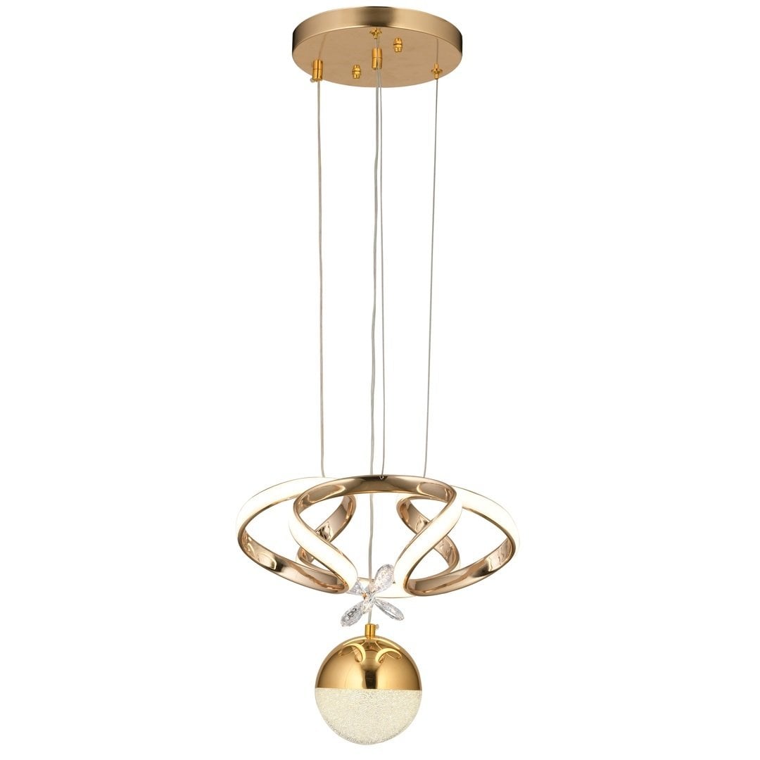 CL-671 81 Watt Gold Modern LED Avize - 3 Işık Renkli (Beyaz + Ilık Beyaz + Gün Işığı)