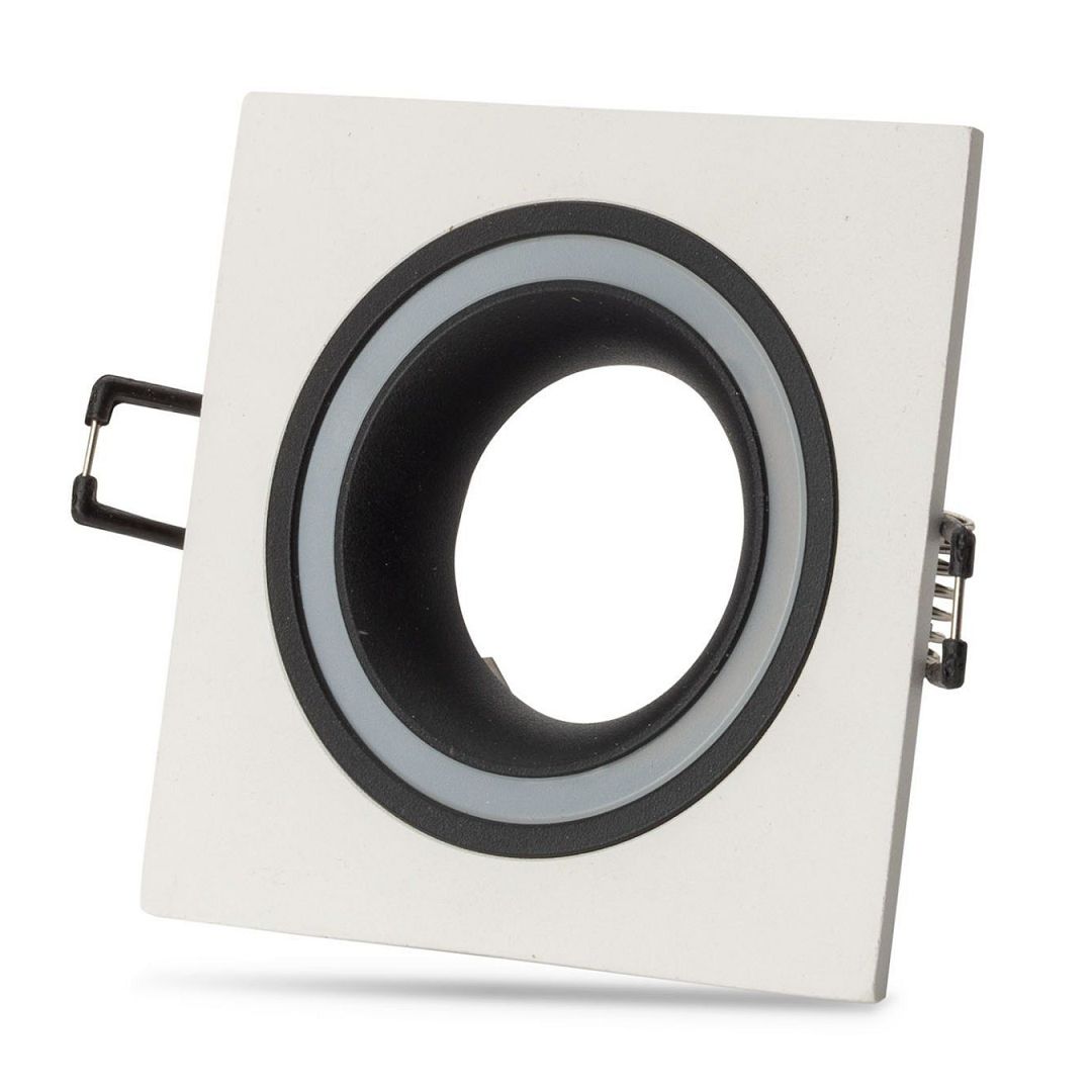 NOAS YL60-1321 İDİL Sıva Altı Beyaz-Siyah Kare Spot Kasası (Metal)