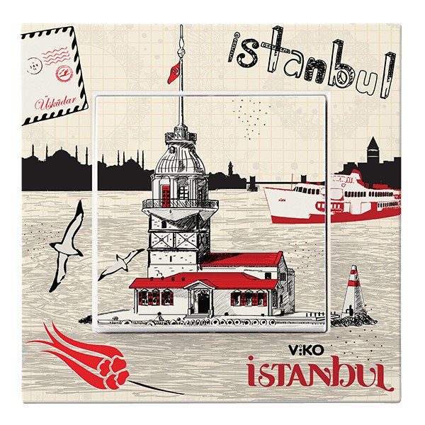 VİKO Karre Cities 90962802 Anahtar [Kız Kulesi Temalı]