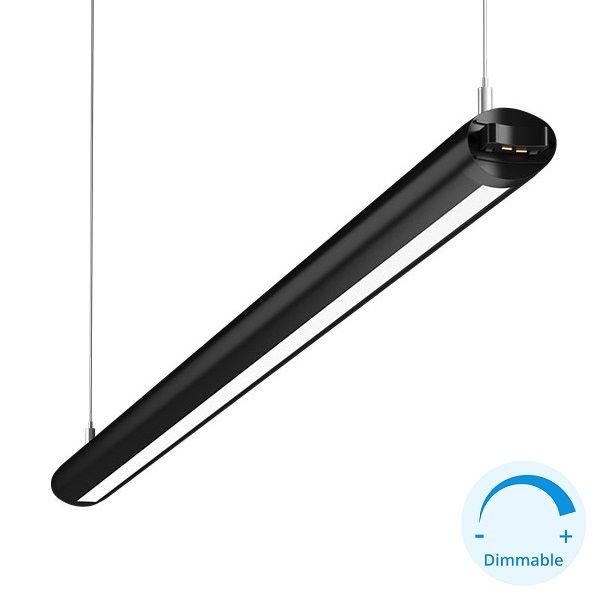 GOYA GY 8070-182 Siyah/Beyaz Kasa 51 Watt 182 cm Eklenebilir Oval DİMLİ Lineer Sarkıt Avize