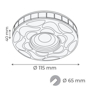 goldX ZE691-CH Beyaz-Krom Dekoratif Spot Kasası