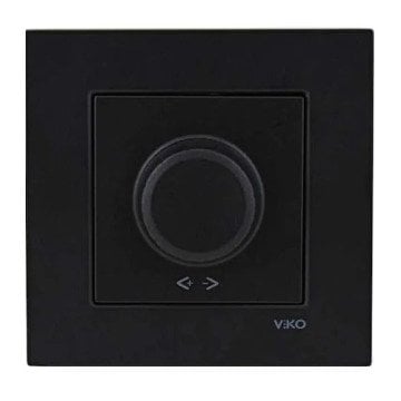 VİKO Novella/Trenda 92605584 1-10V Rotatif Dimmer Düğmesi [Siyah]