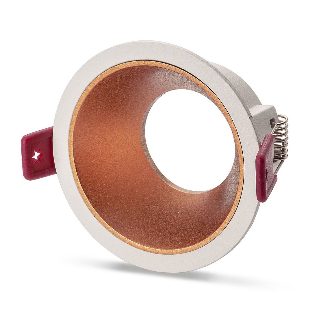 NOAS YL60-0412 GANJ Sıva Altı Beyaz-Mat Rose Yuvarlak Spot Kasası (Metal)