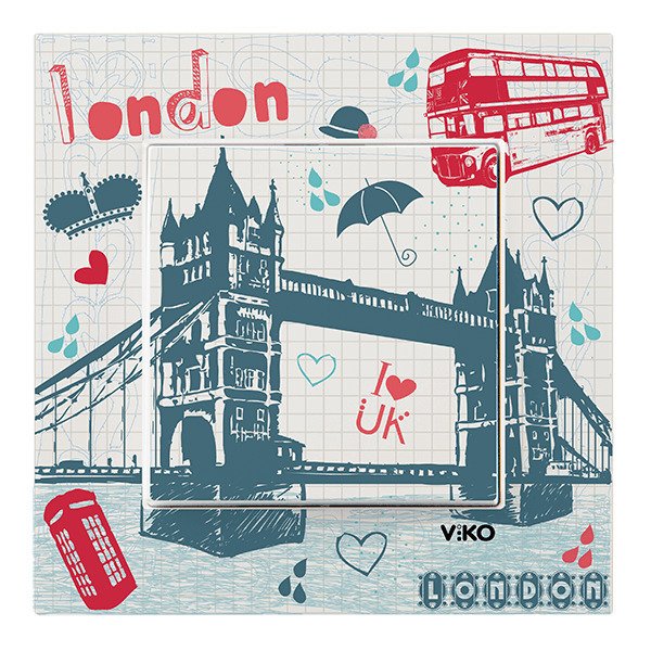 VİKO Karre Cities 90962805 Anahtar [Londra Temalı]