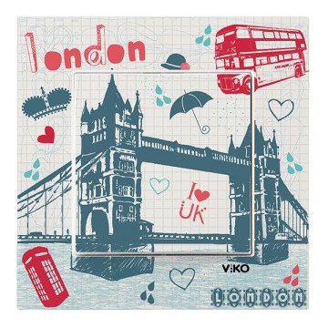 VİKO Karre Cities 90962805 Anahtar [Londra Temalı]