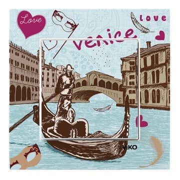 VİKO Karre Cities 90962806 Anahtar [Venedik Temalı]