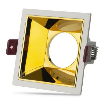 NOAS YL60-3404 Aras Sıva Altı Beyaz-Gold Kare Spot Kasası (Metal)