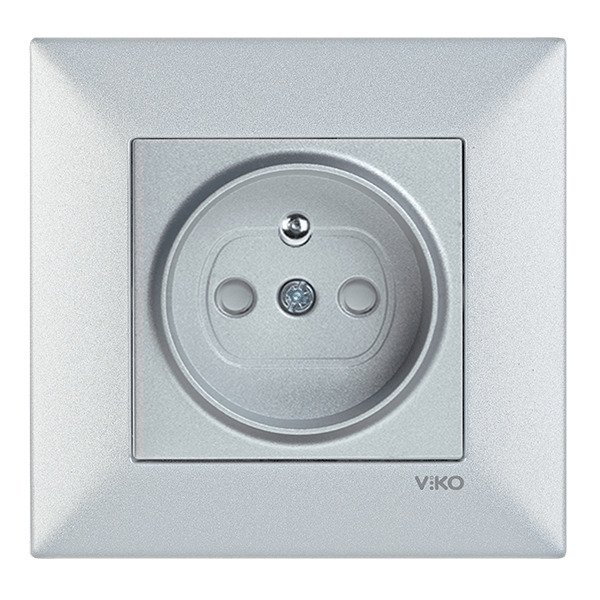 VİKO Novella/Trenda 92605045 Çocuk Korumalı UPS Priz Kapağı [Gümüş]