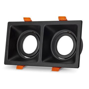 NOAS YL60-2210 NİL Sıva Altı Siyah İkili Spot Kasası (Metal)