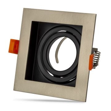 NOAS YL60-1362 Amazon Sıva Altı Saten-Siyah Kare Spot Kasası (Metal)