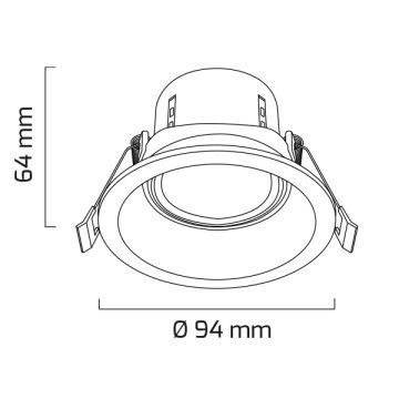 GOYA GY 1735-8 8 Watt Siyah Sıva Altı Yuvarlak LED Spot