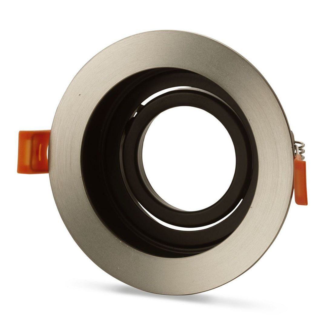 -1662 Amazon Sıva Altı Saten-Siyah Yuvarlak Spot Kasası (Metal)