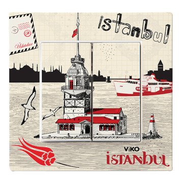 VİKO Karre Cities 90962842 Komütatör [Kız Kulesi Temalı]