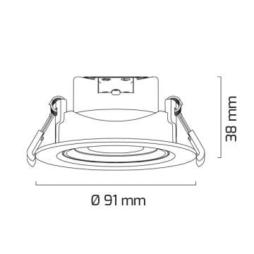 GOYA GY 1720 5 Watt Beyaz/Siyah Kasa Sıva Altı Yuvarlak LED Spot