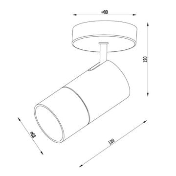 JUPITER JC059 S Siyah Sıva Üstü Hareketli Spot Kasası - GU10 Duylu - Metal