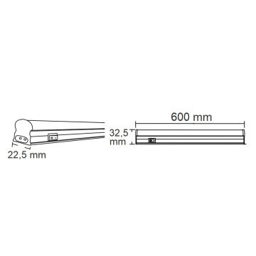 HOROZ 052-001-0060 SIGMA Anahtarlı 7 Watt 60 cm T5 LED Bant Armatür