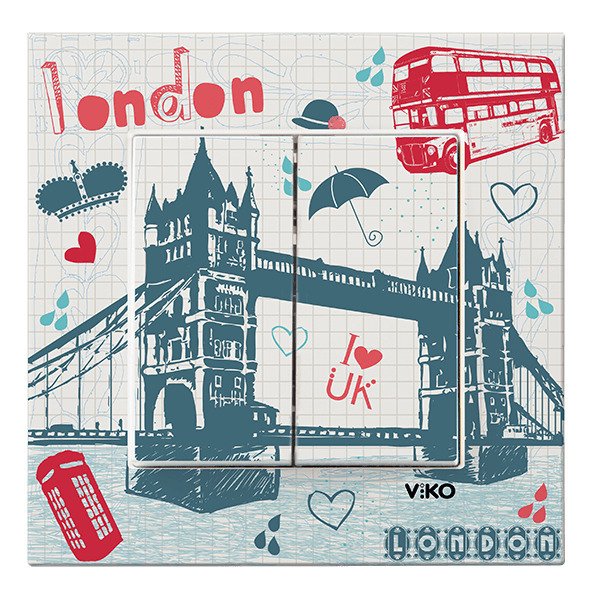 VİKO Karre Cities 90962845 Komütatör [Londra Temalı]