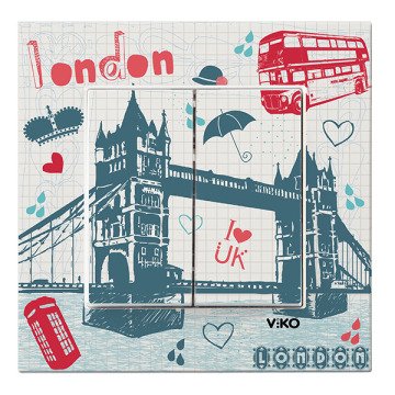 VİKO Karre Cities 90962845 Komütatör [Londra Temalı]