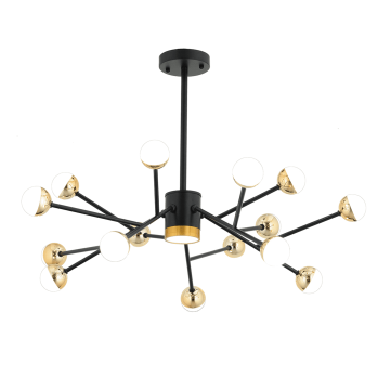 CL-597-15 Onbeşli Siyah-Eskitme LED Avize