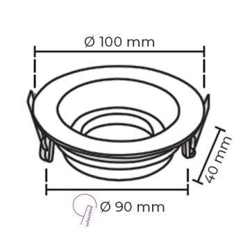 NOAS YL60-1660 Amazon Sıva Altı Siyah Yuvarlak Spot Kasası (Metal)