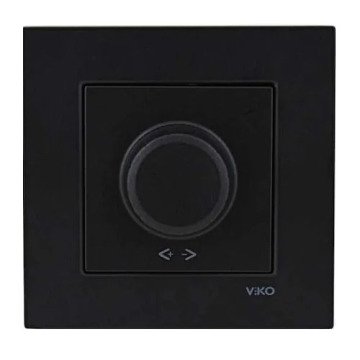 VİKO Novella/Trenda 92605584-P Pro Rotatif Dimmer Düğmesi [Siyah]