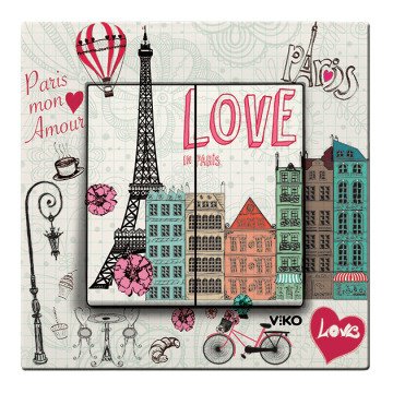VİKO Karre Cities 90962847 Komütatör [Paris Temalı]