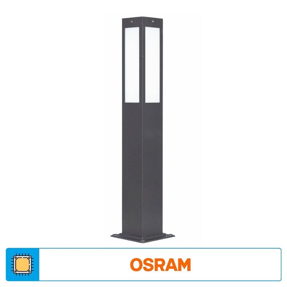 ACK AG43-04212 Regulus 18 Watt 80 cm LED Bollard Armatür - Gün Işığı (3000K) - Metal Gövde