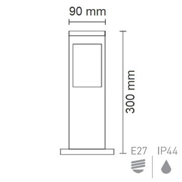 HOROZ 400-010-134 30 cm Siyah Bollard Armatür (Plastik Kasa)