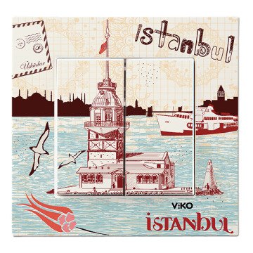 VİKO Karre Cities 90962848 Komütatör [Mavi Kız Kulesi Temalı]