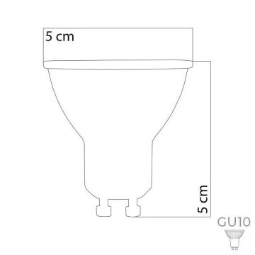 HEKA ERD-285 6 Watt GU10 Duylu Mercekli Dimli LED Ampul - Ilık Beyaz (4000K)