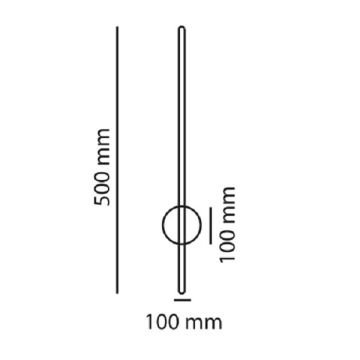 MOLLED MOL8310 6 Watt Siyah/Beyaz 360 Derece Hareketli 50 cm LED Çubuk Aplik - Gün Işığı (3000K)